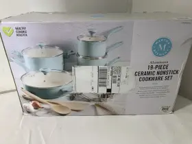 Martha Stewart 085081608109 19-pc. Non-stick Cookware Set - Blue One Size