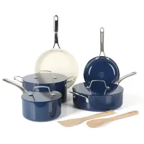 Martha Stewart 085081626899 Galway Premium Nonstick Pfa Free Ceramic Interior 10 Piece Hea