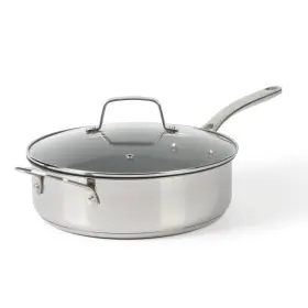 138453.02r Martha Stewart Delaroux Stainless Steel 4-quart Pfas Free Premium Ceramic Nonstick Saute Pan