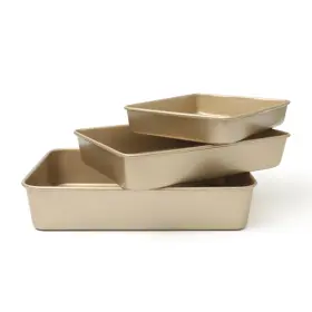 149295.03 Martha Stewart Gallen 3-piece Baking Pan Set 13 Inch 15 17 Champagne