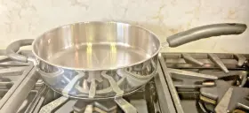 70218 Martha Stewart Collection 3 Quart Stainless Skillet / Pot Exclusive For Macy S