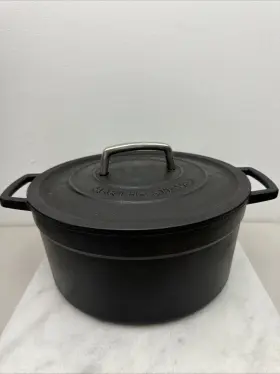 Martha Stewart 726895573367 Black 2 Pc Cast Iron Round Casserole Dish 6 Qt