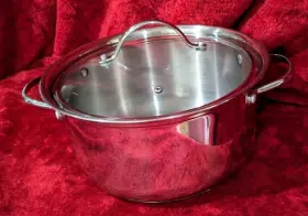 M111 Martha Stewart 766360458775 Stainless Steel 8.5 Quart 8l Casserole With Clear Glass Lid