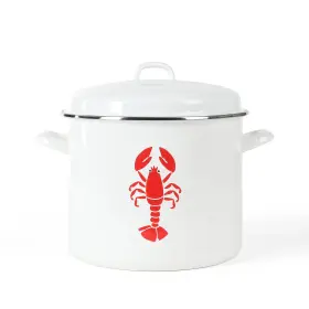 B0bq4855zx Martha Stewart 16- Quart Enamel On Steel Scratch-resistant Lobster/stock Pot - Linen