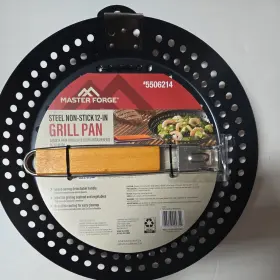 5506215 Master Forge Steel Non-stick 12 Inch Grill Pan