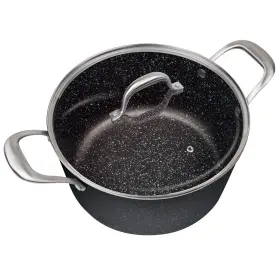 Masterpan 628110626370 5 Quart Ultra Non-stick Cast Aluminum Stock Pot With Glass Lid Granite Se