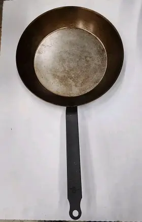 062005 Matfer Bourgeat Carbon Steel Fry Pan Vintage 11-3/4 Inch Lightly Used
