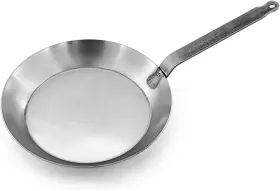 062006 Matfer Bourgeat Usa Black Steel Round Frying Pan 12 5/8-inch Gray