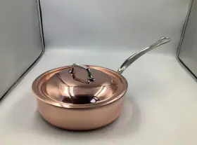 051121 Mauviel M 6s 6-ply Polished Copper And Stainless Steel Saute Pan. 1.8-qt