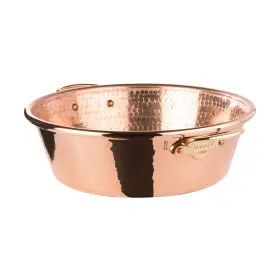 2193.4 Mauviel Mftpassion 14.6 Quart Hammered Jam Pan Bronze Handle