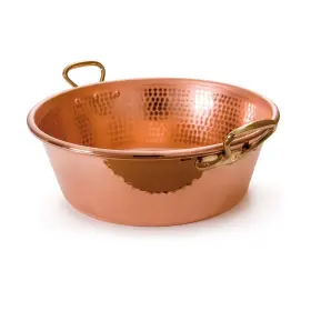 2193.44 Mauviel Mftpassion 17.4 Quart Hammered Jam Pan Bronze Handle