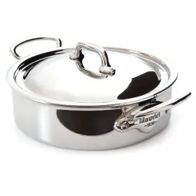 5230.25 Mauviel Mftcook 3.4 Quart Stainless Steel Rondeau With Lid