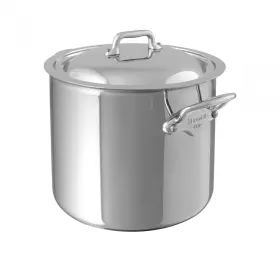 Mauviel 5232.25 Mftcook 9.1 Quart Ferritic Steel Magnetic Stock Pot With Lid