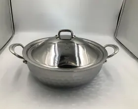 527225 Mauviel Mftelite 5-ply Hammered Polished Stainless Steel Chef Pan 3.3-qt