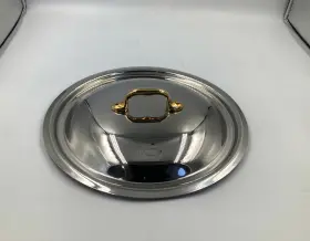551824 Mauviel Mftcook B Curved Lid With Brass Handle 9.4-in