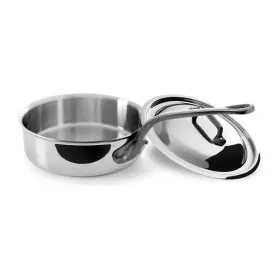 5611.21 Mauviel Mftcook Ci Stainless Steel Saute Pan With Lid 7.8 Inch