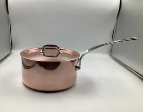 611017 Mauviel Mftheritage 150s Polished Copper And Stainless Steel Sauce Pan 3.5-qt