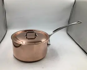 Mauviel 611021 Mftheritage 150 S Polished Copper And Stainless Steel Sauce Pan. 3.5-qt