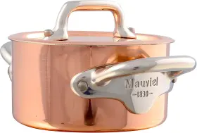 6130.09 Mauviel Mftminis Copper Cocotte With Lid 3.5 Inch
