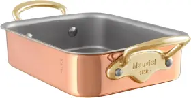 650918 Mauviel Mftminis Polished Copper And Stainless Steel Rectangular Roasting Pan Bras
