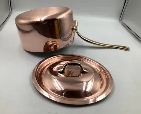 672019 Mauviel Mftheritage 150 B 1.5mm Polished Copper And Stainless Steel Sauce Pan 2.8q