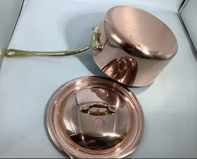 672021 Mauviel Mftheritage 150 B Copper Sauce Pan With Lid And Brass Handle 3.5-qt