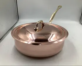 672325 Mauviel Mftheritage 150 B Polished Copper And Stainless Steel Saute Pan 3.3-qt