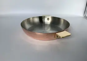 672720 Mauviel Mftheritage 150 B Copper Round Pan With Brass Handles 7.9-in