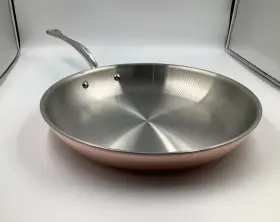 741330 Mauviel Mfttriply S Polished Copper And Stainless Steel Frying Pan. 11.8-in