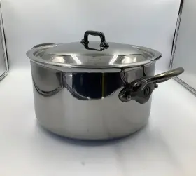 863175 Mauviel Mftcook Ci 5-ply Polished Stainless Steel Stewpan With Lid 6.2-qt