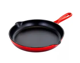 Mgfr26ar Megachef Round 10.25 Inch Enameled Cast-iron Skillet