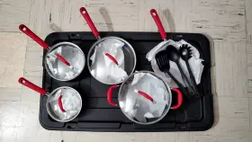 15pcha Members Mark 12-piece Finnhomy Super Value Hard-anodized Aluminum Cookware Set