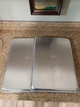 80716wh Members Mark Pair 2 Half-size Aluminum Sheet Pans Pk - Great Condition
