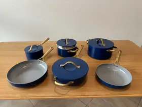 Mccs11 Members Mark 11-piece Modern Ceramic Cookware Set - Blue