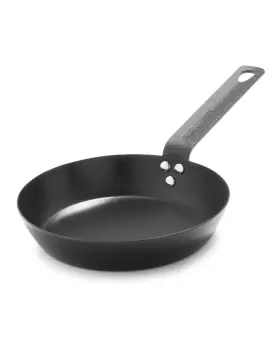 Merten & Storck 885837022117 Pre-seasoned Carbon Steel 8 Inch Frying Pan Skillet Cast Iron Lightweight Durab
