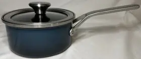 Merten & Storck M X S Germany 885837029123 1.4 Quart And Saucepan Lid Steel Core Enameled Aegean Teal