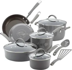 Meyer Corporation 051153168024 Rachael Ray - 16802 Cucina Nonstick Cookware Pots And Pans Set 12 P