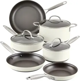 Meyer Corporation 051153851124 Anolon Achieve Hard Anodized Nonstick Cookware Pots And Pans Set 9 Piece - Crea