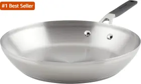 71025 Meyer Corporation Kitchenaid Stainless Steel Frying Pan/skillet 12 Inch - Brushed