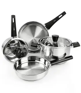 Meythway Dmb-6 Stainless Steel Pots And Pans Set Non Toxic 6pcs Kitchen Cookware Sets With