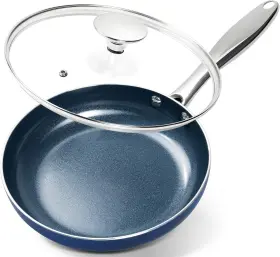 Michelangelo 313051646654 Small Frying Pan - 8 Inch Nonstick With Lid Non-toxic O