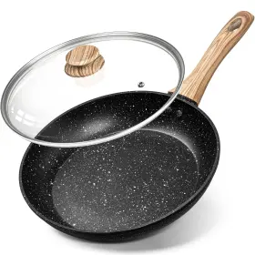 B089sw1r4n Michelangelo 10 Inch Frying Pan With Lid Nonstick Healthy Gr
