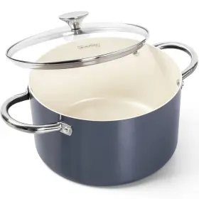Michelangelo B0ffgtqzd3 6 Quart Ceramic Stock Pot Lid Nonstick Stockpot Glass Induction