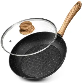 Cs1020111 Michelangelo Nonstick Frying Pan With Lid 8 Inch Pans Healthy Coat
