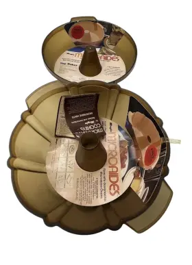 A604bp1 Microaides New Vtg Microwave Oven Fluted Bundt Cake Pan Loaf Usa