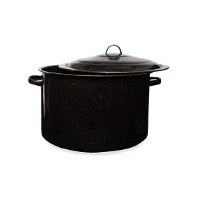 Millvado 060972100646 Granite 21 Quart Stockpot Nonstick Soup Pot With Lid Speckled Enamel Ware Cook