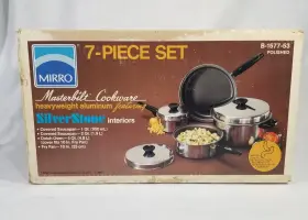 B-1577-53 Mirro Aluminum Saucepan Dutch Oven Masterbilt Cookware Set Vintage New Sealed