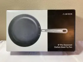 Misen 810192290222 New Carbon Nonstick 8 Inch Frying Pan Nitrided Tri-ply Steel