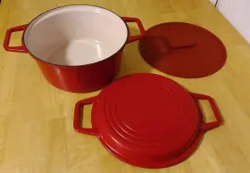 Misen 850042846520 2-in-1 Dutch Oven In Red - 7 Qt