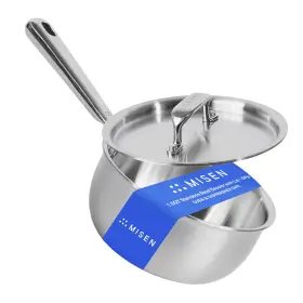 Misen 850066615065 Saucier 1.5 Quart 5-ply Stainless Steel Induction Lid Oven Safe